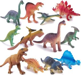 img 4 attached to 🦖 Realistic Dinosaur Toys for Toddlers - Peruser Dinosaurs: A Jurassic Adventure!