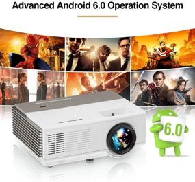 img 1 attached to Smart Android LCD Home Theater Projector: Mini WiFi Bluetooth Projector for HD Video, Indoor/Outdoor Movie, Game, Laptop, DVD, USB - Wireless Screen Mirroring