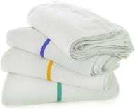 🧽 all-purpose bar mop towels, professional grade cotton for home kitchen or restaurant - 24-pack - white (16" x 19") (24, green) логотип