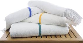 img 1 attached to 🧽 All-Purpose Bar Mop Towels, Professional Grade Cotton for Home Kitchen or Restaurant - 24-Pack - White (16" X 19") (24, Green)