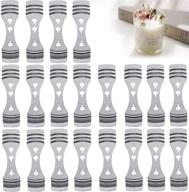 🕯️ dingpai 20pcs stainless steel silver metal candle wick holder, perfect for candle making and wick centering logo