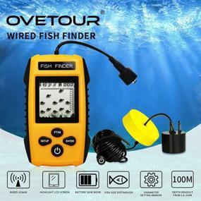 img 3 attached to 🎣 OVETOUR Portable Wired Fish Finder: High-Resolution LCD Display for Kayak, Boat, and Ice Fishing with Water Depth, Fish Location, Size, Weeds and Rock Detection
