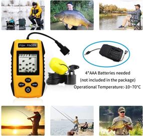img 1 attached to 🎣 OVETOUR Portable Wired Fish Finder: High-Resolution LCD Display for Kayak, Boat, and Ice Fishing with Water Depth, Fish Location, Size, Weeds and Rock Detection