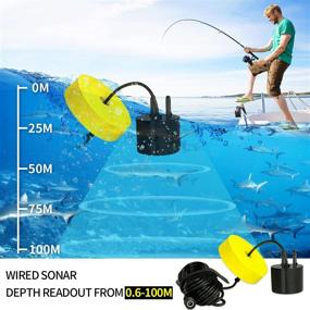 img 2 attached to 🎣 OVETOUR Portable Wired Fish Finder: High-Resolution LCD Display for Kayak, Boat, and Ice Fishing with Water Depth, Fish Location, Size, Weeds and Rock Detection