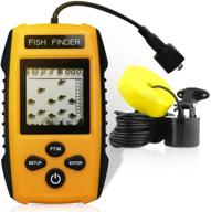 🎣 ovetour portable wired fish finder: high-resolution lcd display for kayak, boat, and ice fishing with water depth, fish location, size, weeds and rock detection logo