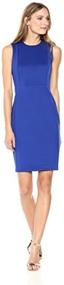 img 1 attached to 👗 Calvin Klein Sleeveless Scuba Crepe Sheath Dress with Princess Seam for Women