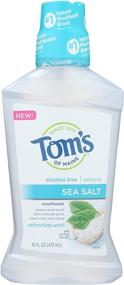 img 4 attached to 🌊 Мытье рта "Tom's of Maine" без спирта с морской солью - освежающая мята, 16 унций.