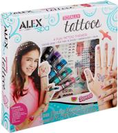 alex spa girls fashion activity: комплект временных татуировок для девочек логотип