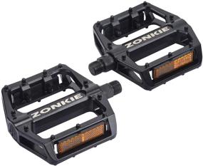 img 3 attached to 🚲 ZONKIE Bike Pedals - Road and MTB Pedals, Flat Aluminum Alloy Platform with Sealed Bearing Axle (9/16 inch)