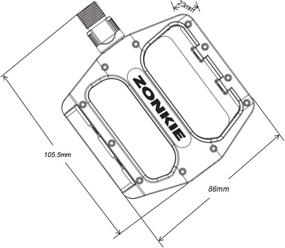 img 1 attached to 🚲 ZONKIE Bike Pedals - Road and MTB Pedals, Flat Aluminum Alloy Platform with Sealed Bearing Axle (9/16 inch)