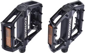 img 4 attached to 🚲 ZONKIE Bike Pedals - Road and MTB Pedals, Flat Aluminum Alloy Platform with Sealed Bearing Axle (9/16 inch)