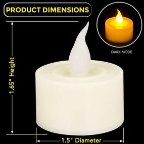 img 1 attached to 🕯️ Furora LIGHTING Battery Tea Lights Candles (Pack of 24) - Flickering Flameless Candles, Timer-Operated Electric Tea Candles with Batteries for Home Décor, Living Room Décor