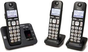 img 1 attached to 📞 Panasonic KX-TGE633M DECT 6.0 Cordless Phone System with Digital Answering, Expandable - Metallic Black