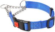 reflective martingale dog collar with safety locking buckle 🐕 - adjustable chain dog collars for small, medium, large dogs logo