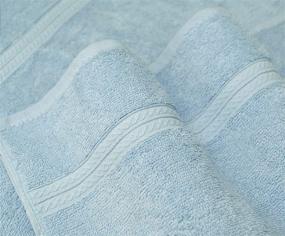 img 3 attached to 🛀 Premium Aqua Bath Towels - 100% Pure Cotton, Pack of 6, 22x44 inches, Luxury Spa & Gym Towels for Daily Bathroom Use