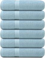 🛀 premium aqua bath towels - 100% pure cotton, pack of 6, 22x44 inches, luxury spa & gym towels for daily bathroom use logo