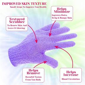 img 1 attached to 🛀 Enhance Your Shower Experience: Anezus Exfoliating Gloves - 12 Pairs for Exfoliation, Skin Cell Removal, and Spa-like Massage in 6 Vibrant Colors