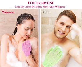 img 3 attached to 🛀 Enhance Your Shower Experience: Anezus Exfoliating Gloves - 12 Pairs for Exfoliation, Skin Cell Removal, and Spa-like Massage in 6 Vibrant Colors