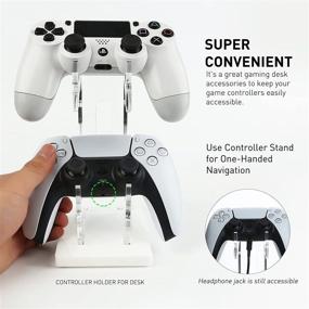 img 1 attached to 🎮 Organize and Showcase Your Controllers with OAPRIRE Universal Dual Controller Holder for PS5 PS4 Xbox ONE STEAM Switch - Gaming Accessories, Build Your Game Fortresses in Style!