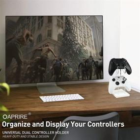 img 3 attached to 🎮 Organize and Showcase Your Controllers with OAPRIRE Universal Dual Controller Holder for PS5 PS4 Xbox ONE STEAM Switch - Gaming Accessories, Build Your Game Fortresses in Style!