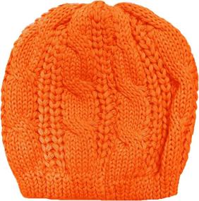 img 2 attached to v28 Cute Cat Ear Knit Cable Rib Hat Cap Beanie for Women, Men, Girls, Boys, and Teens