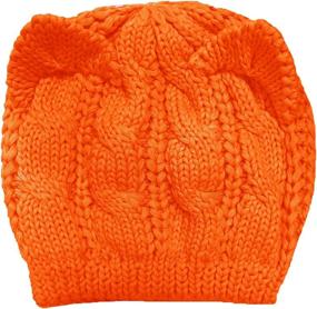 img 3 attached to v28 Cute Cat Ear Knit Cable Rib Hat Cap Beanie for Women, Men, Girls, Boys, and Teens