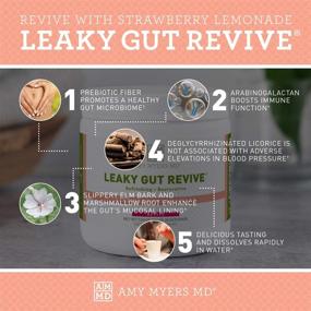 img 1 attached to 🍓 Порошок на основе растений Dr. Amy Myers Leaky Gut Revive - дополнение L-глутамином для поддержания здоровья кишечника, облегчения запоров, СИБР, диареи, вздутия, газового скапливания - вкус клубники и лимонада.