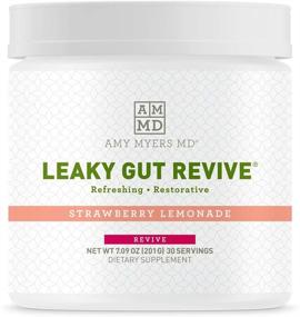 img 4 attached to 🍓 Порошок на основе растений Dr. Amy Myers Leaky Gut Revive - дополнение L-глутамином для поддержания здоровья кишечника, облегчения запоров, СИБР, диареи, вздутия, газового скапливания - вкус клубники и лимонада.