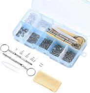 👓 octinpris eyeglass sunglass repair kit with screws, tweezers, screwdriver set, assorted tiny micro stainless steel screws, nuts, and nose pads for glasses repair and spectacles logo