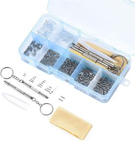 img 4 attached to 👓 OctinPris Eyeglass Sunglass Repair Kit with Screws, Tweezers, Screwdriver Set, Assorted Tiny Micro Stainless Steel Screws, Nuts, and Nose Pads for Glasses Repair and Spectacles