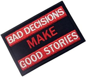 img 2 attached to 🔪 EmbTao Bad Decision Tactical Stories Patch - Embroidered Morale Applique with Hook &amp; Loop Fastener