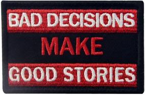 img 4 attached to 🔪 EmbTao Bad Decision Tactical Stories Patch - Embroidered Morale Applique with Hook &amp; Loop Fastener