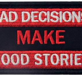 img 3 attached to 🔪 EmbTao Bad Decision Tactical Stories Patch - Embroidered Morale Applique with Hook &amp; Loop Fastener