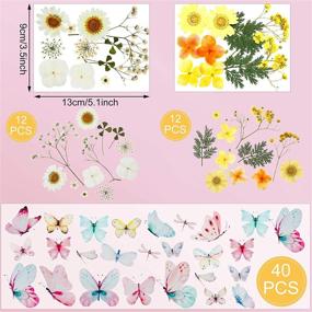 img 2 attached to Chic Colors: Resin Dried Pressed Flowers and Butterfly Transparent Stickers - Ideal for Scrapbooking, DIY Candle Making, and Art Resin Projects