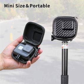 img 1 attached to Compact Protective Case for GoPro Hero 10 Black/9/8/7/6/5 Black - Hard Shell Storage Bag, Surface-Waterproof Design, Compatible with DJI Osmo Action and More