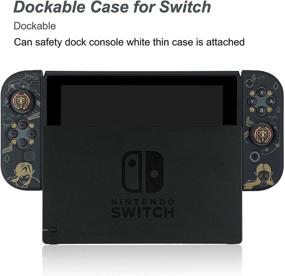 img 3 attached to 🎮 Nintendo Switch Dockable Case - Compatible with Switch Protective Case, Joy-Con Controllers, 4 Thumb Grips, and Glass Screen Protector - The Legend of Zelda Edition