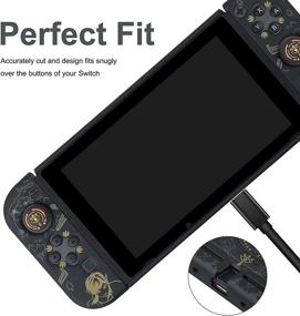 img 1 attached to 🎮 Nintendo Switch Dockable Case - Compatible with Switch Protective Case, Joy-Con Controllers, 4 Thumb Grips, and Glass Screen Protector - The Legend of Zelda Edition