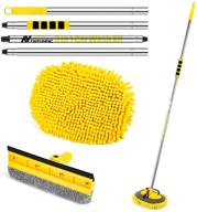 🚘 premium 63'' car wash brush mop kit with long handle - microfiber wash mop, windshield squeegee, scratch-free 180°rotation cleaning tool - ideal for home, car, truck, bus logo