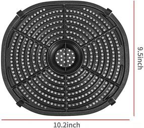 img 1 attached to 🍳 Non-Stick Replacement Grill Pan for Power XL, Chefman, and Gowise 7QT Air Fryers - Crisper Plate with Oil Brush, Dishwasher Safe - Includes Air Fryer Replacement Parts and Accessories