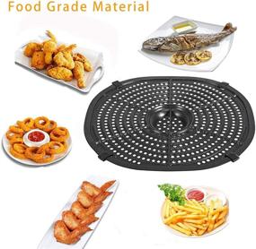 img 3 attached to 🍳 Non-Stick Replacement Grill Pan for Power XL, Chefman, and Gowise 7QT Air Fryers - Crisper Plate with Oil Brush, Dishwasher Safe - Includes Air Fryer Replacement Parts and Accessories