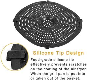 img 2 attached to 🍳 Non-Stick Replacement Grill Pan for Power XL, Chefman, and Gowise 7QT Air Fryers - Crisper Plate with Oil Brush, Dishwasher Safe - Includes Air Fryer Replacement Parts and Accessories