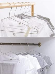 img 1 attached to 🧥 Qualsen 20-Pack Stainless Steel Coat Hangers - Strong Metal Wire Suit Hangers for Home, Hotel, and Clothes Store - 16.5 Inch/42 cm