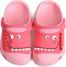 img 4 attached to 🦖 PEALAND Kids Boys Girls Dinosaur Clogs Slippers Toddler Lightweight Garden Beach Pool Sandals: Classic Slip-On Style