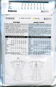 img 1 attached to Authentic Women's Medieval Dress Sewing Pattern - Butterick B4571, Sizes 14-20