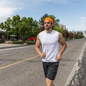 img 2 attached to 🟠 Stay Safe and Visible with our High Visibility Reflective Safety Face Clothing - Orange Neck Gaiter, Bandana Dust Mask, Sun Shade Shield, Headwear