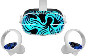 img 3 attached to Stickers Skin For Oculus Quest 2-VR Headsets And Controllers Sticker Protective Decal Accessories (Style D)