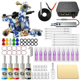 img 4 attached to 💉 Wormhole Tattoo Complete Tattoo Kit: Ideal for Beginners with Power Supply, Inks, Needles & Pro Machine - TK1000016