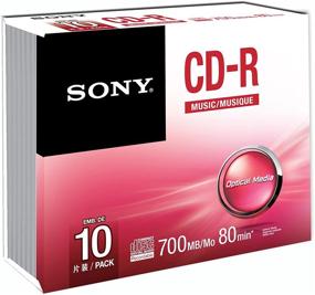 img 1 attached to 📀 Sony CD-R Audio 80 Minute in Slim Jewel Case - Pack of 10