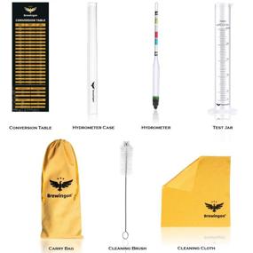 img 2 attached to Complete Hydrometer Alcohol Tester Kit for Brewing Beer, Wine, Sprits & Kombucha - Triple Scale Meter, Hardcover Case, Test Jar, Brush, Cloth, Carry Bag Included