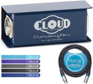 🎤 blucoil cloud microphones cl-1 cloudlifter - 1-channel mic activator bundle with 10-ft balanced xlr cable and 5-pack of reusable cable ties - reducer for feedback logo